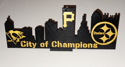 Pittsburgh City of Champions Skyline Sign