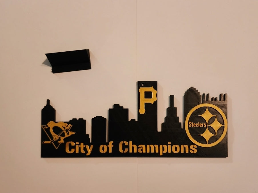 Pittsburgh City of Champions Skyline Sign